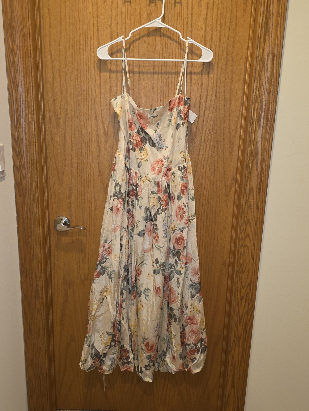 Abercrombie & Fitch Cream Floral Midi Dress
